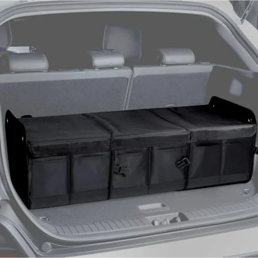 

1680D Trunk Organizer with Lid 114L for SUVs Trucks Load-Supporting Rigid PP Panels Rnforced 800D×800D Weave Water-Resistant