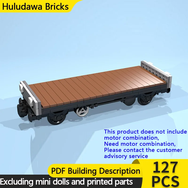 

Модель городской автомобиль MOC, строительные кирпичи, 4-колесный серо-коричневый планшетный тележка, модульная технология, детские праздничные подарки, сборка игрушек, костюм