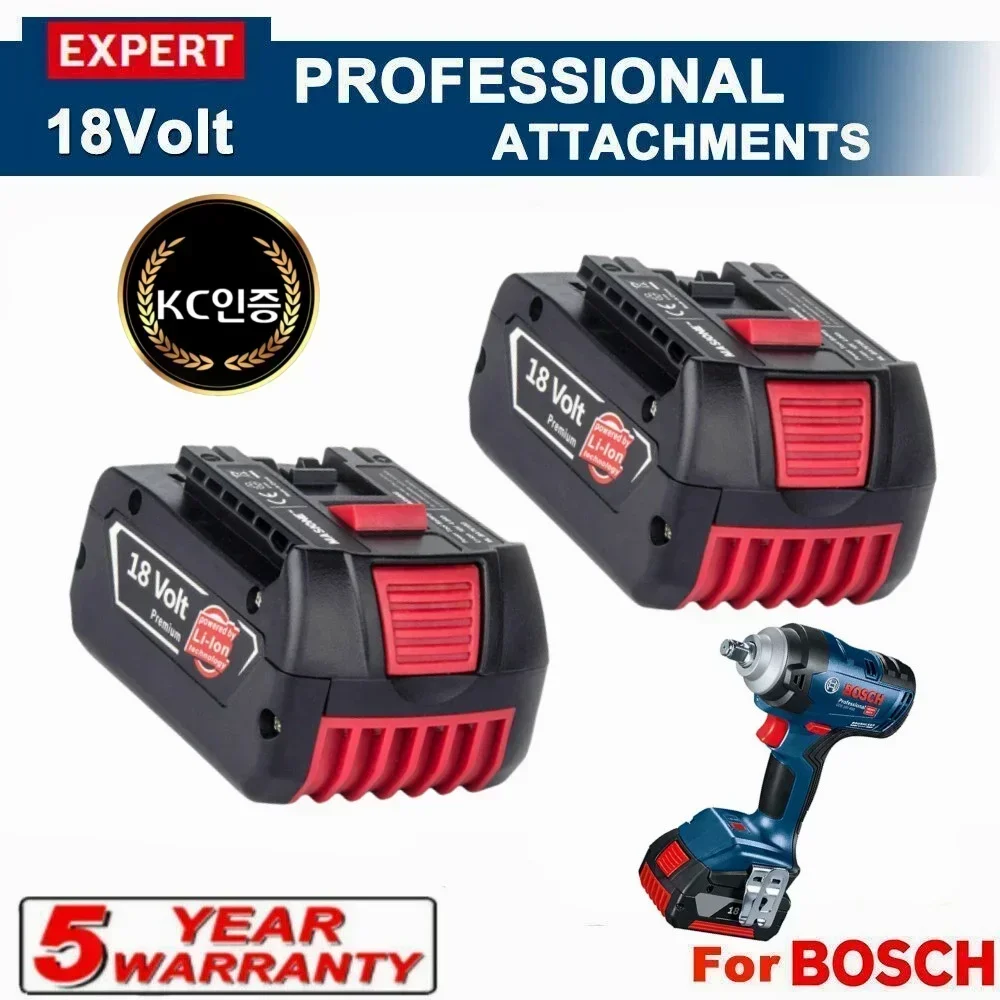 

【High-Performance】For BOSCH 18Volt 6.0Ah LITHIUM-ION BATTERY GBA18V Professional GBA GSR GSB BAT609 (KC) Rechargeable Battery