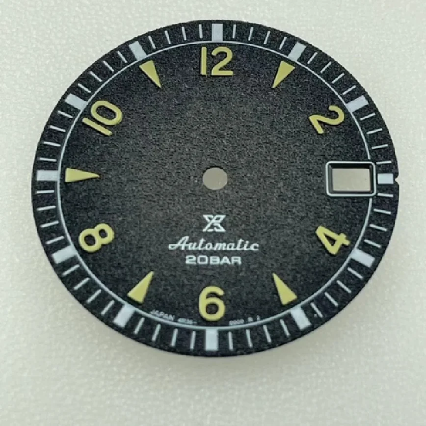 Assista Movimento Acessórios, algarismos arábicos, verde, preto, azul, verde Luminous, NH35, NH36, 28,5 milímetros