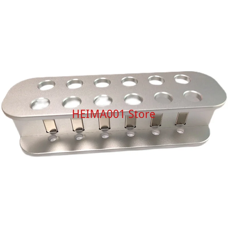 

12 Hole Aluminum Magnetic Frame 1.5ml/0.5ml Centrifuge Tube EP Tube Dual-purpose Biological Laboratory Magnetic Bead Frame