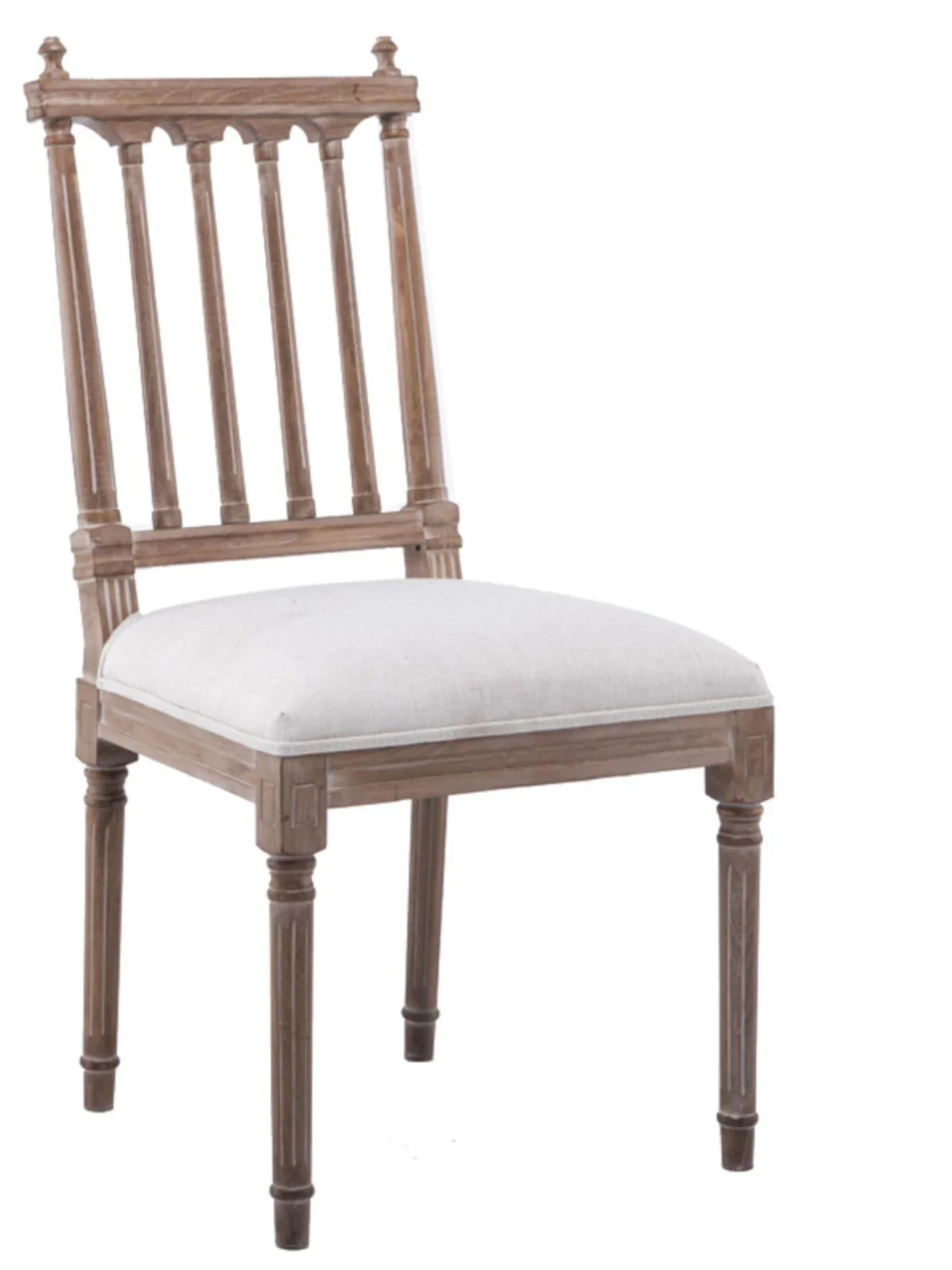 French countryside retro chair with simple solid wood backrest art