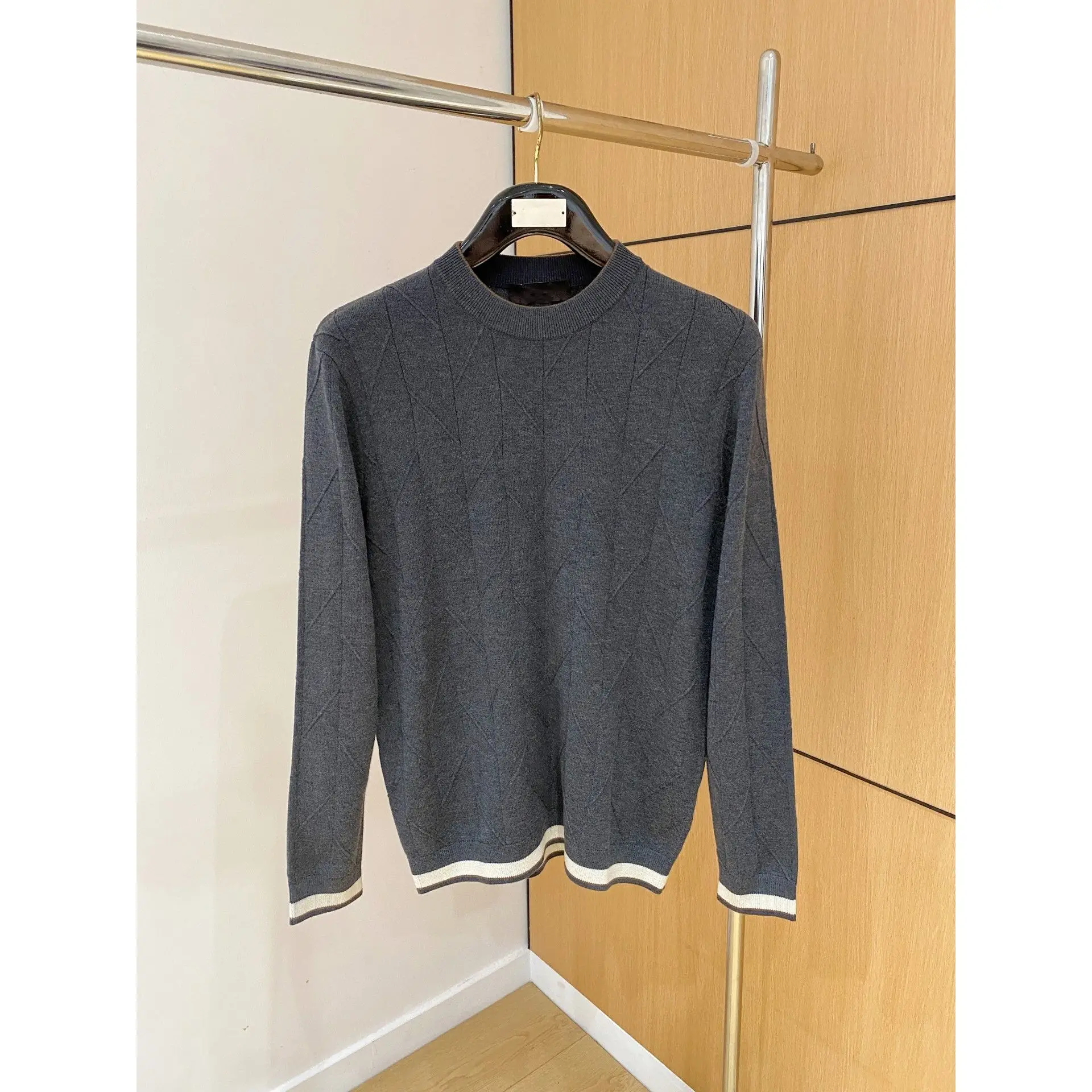 Pull tricoté décontracté à col rond italien LP pour hommes