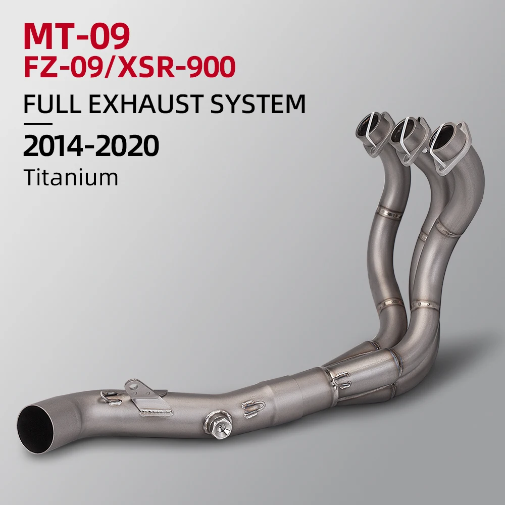 

For YAMAHA MT09 FZ09 XSR900 2014-2020 Slip on Motorcycle Exhaust Pipe Front Link Tube Escape Moto System 51MM Interface
