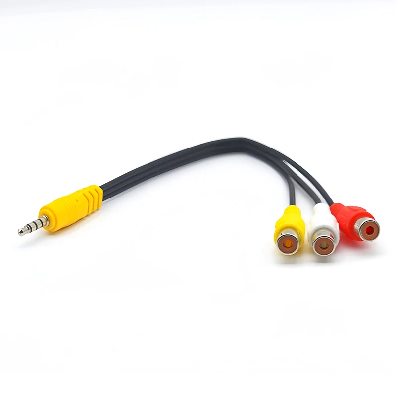 1/5/10PCS 0.2M 3.5MM To Jack 3 RCA Cable Video Component AV Adapter Cable For TCL TV Red White And Yellow Female