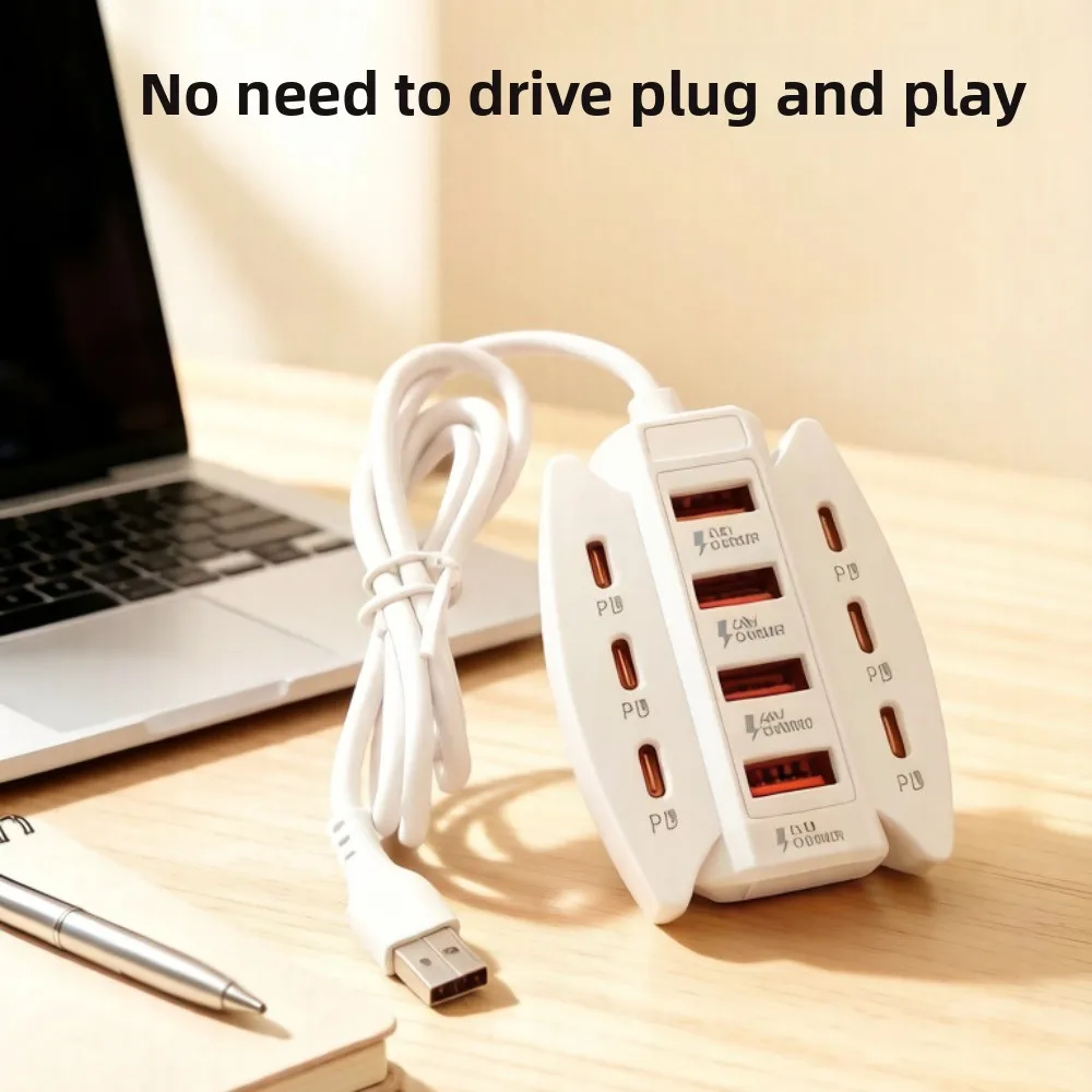 1-to-10 extender, 4U+6PD multi-port external hub/distribution device, USB 3.0 multi-port expansion dock