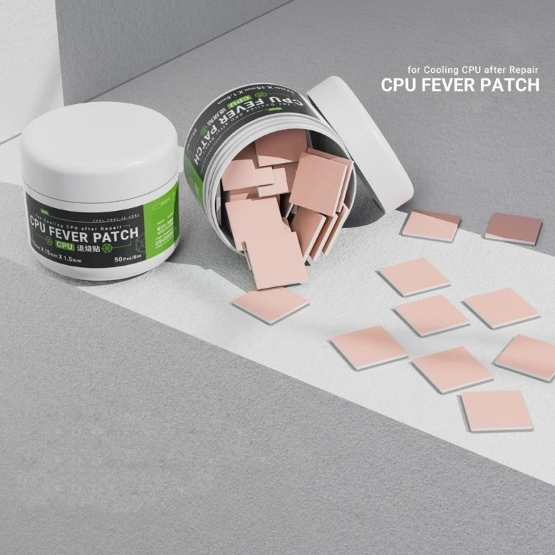 Termali a silicone da 50 pc resistenti calore per raffreddamento a computer e mobile F19E