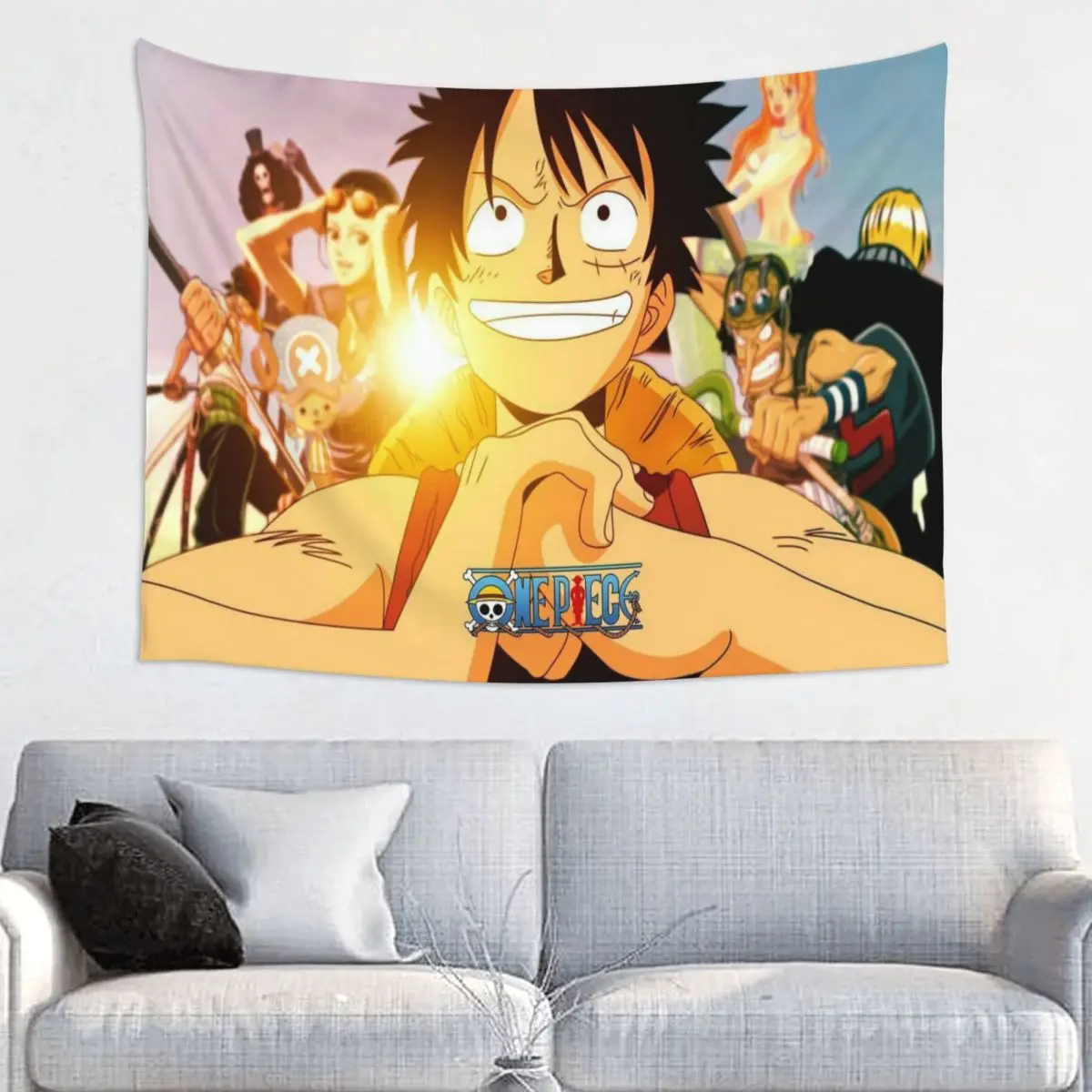

Луффи Зоро Тони Чоппер аниме настенный гобелен эстетические гобелены плакат для спальни, общежития, комнаты, настенный декор