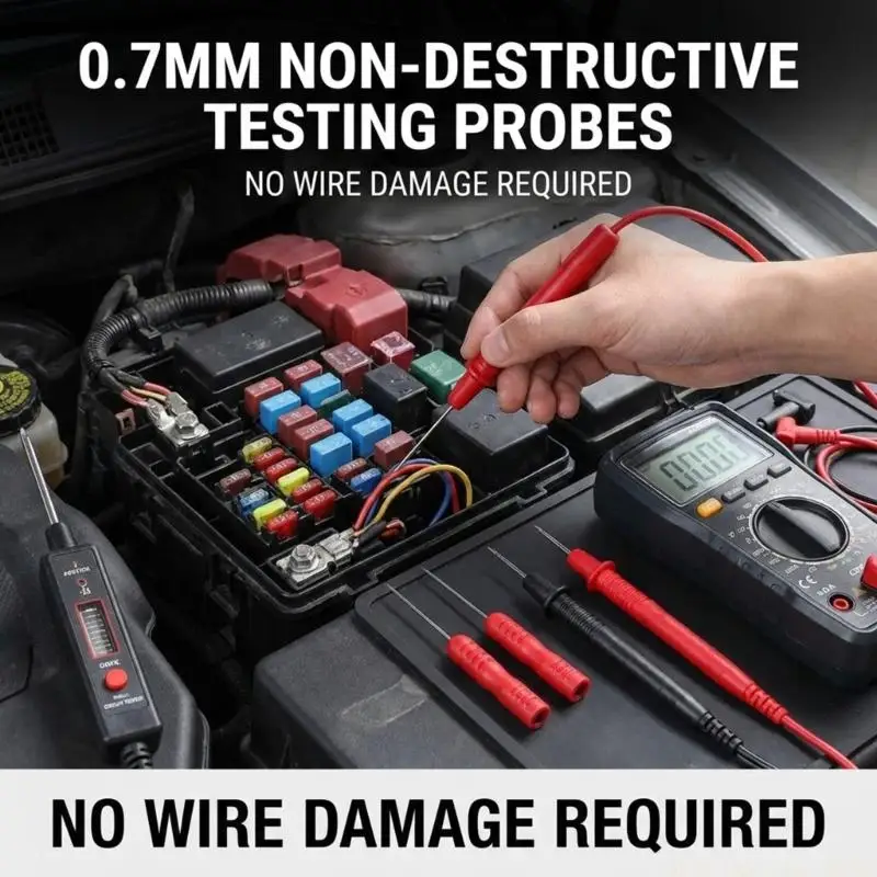 

J0MA Pair Miniature Circuit Test Probes Fine Point Test Needle Upgrades Designs for Automotive Repair Man & DIY Enthusiasts