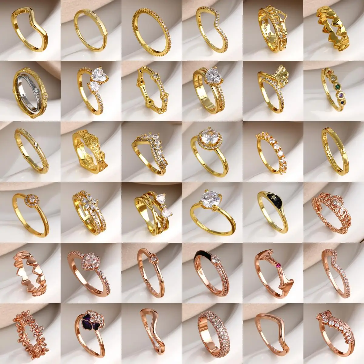 Anillo de Plata 925 con Zirconia en Forma de Corazón, Bañado en Oro Rosa, Tallas 6, 7, 8, 9, para Mujeres Europeas, Joyería de Lujo, Regalo, Nuevo y Popular 2026