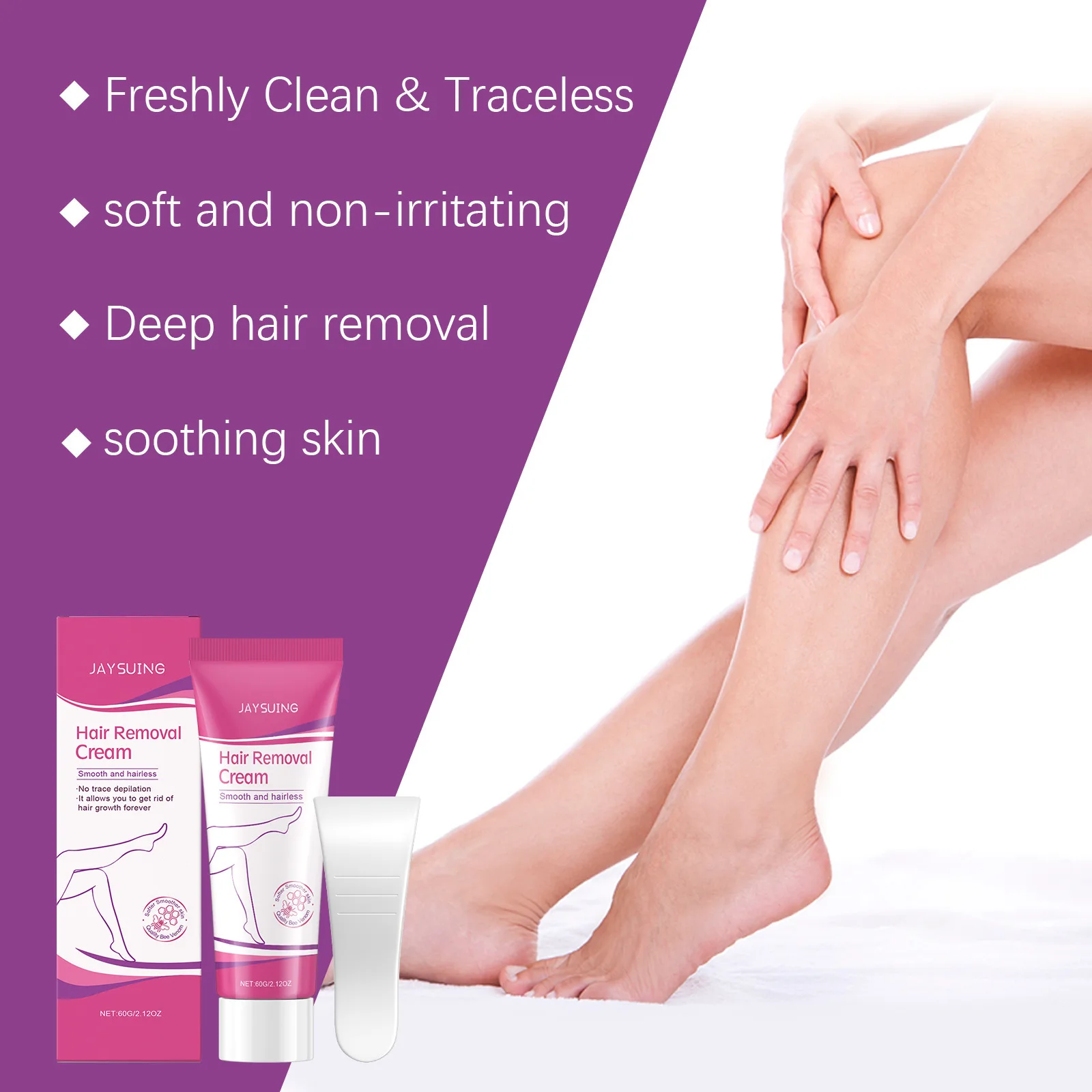 Hair Removal Cream Body Hair Inhibitor Epilator Cream Underarm Leg Private Area Hair Remover Soothing Depilation for Women Men