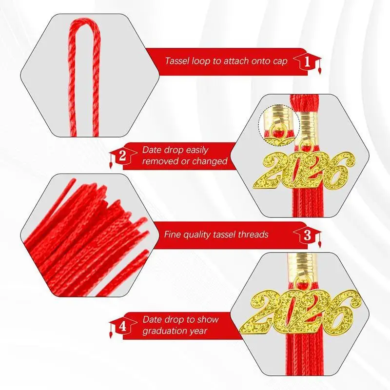 2026 Pendentif à breloque en alliage de polyester, 10 couleurs unies, style artisanat DIY, pour la décoration de robes d'étudiants