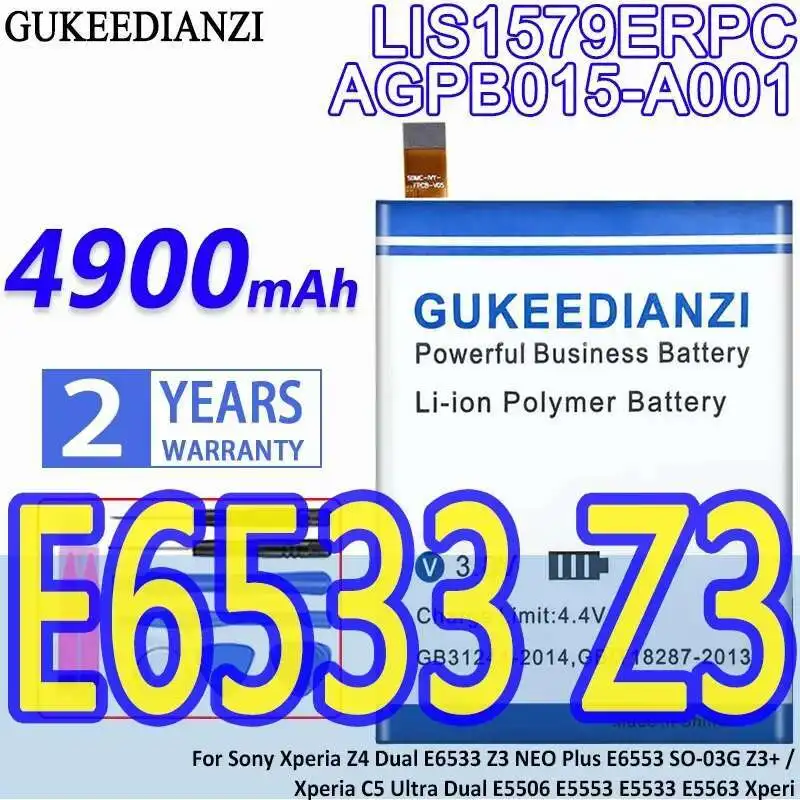 

Battery LIS1579ERPC AGPB015-A001 For Sony Xperia Z4 Dual E6533 Z3 Neo Plus E6553 SO-03G Z3+ C5 Ultra E5506 E5553 E5533