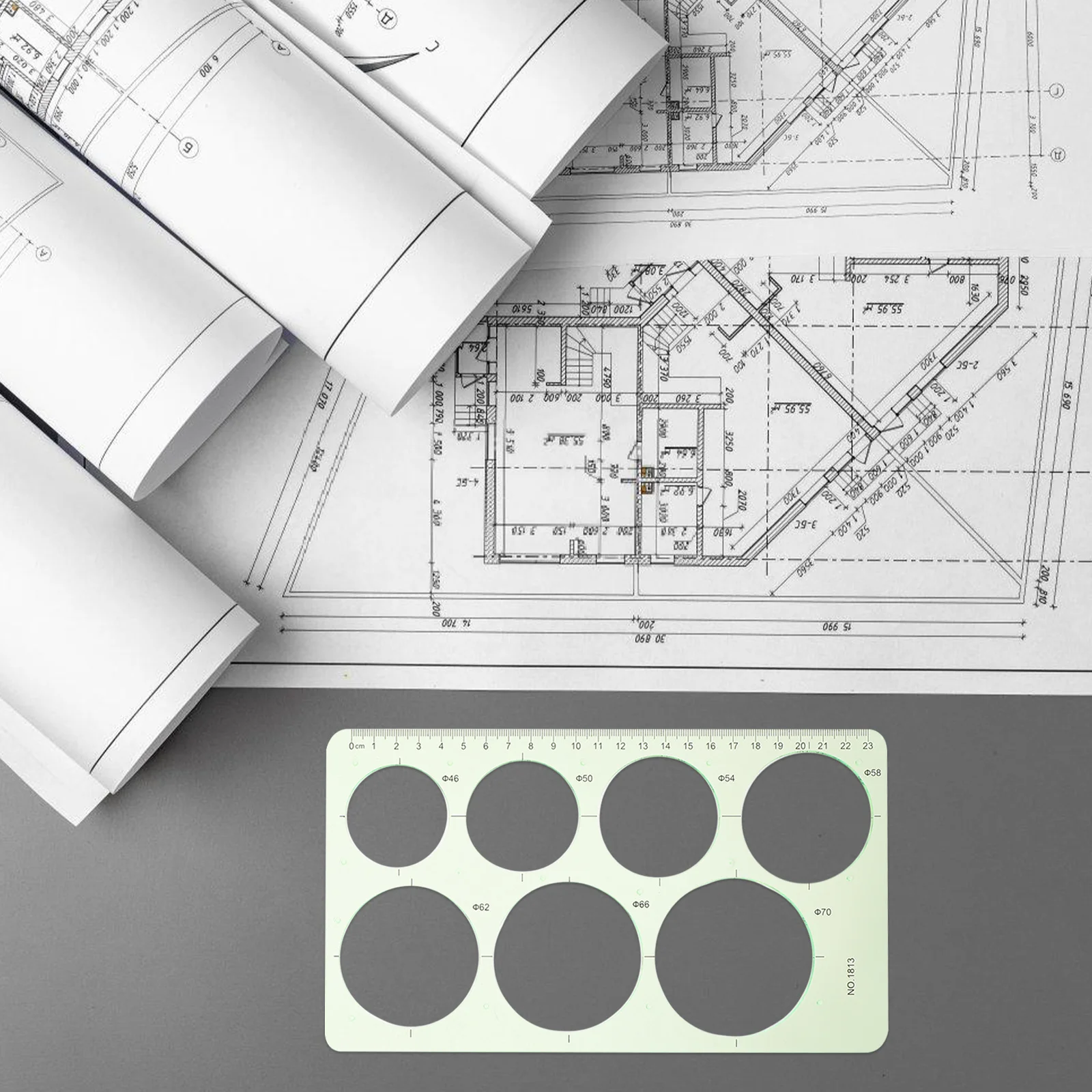 

4pcs Geometric Drawing Template Set Plastic Measuring Ruler For Architecture Art Design Drafting Tools Student Supplies