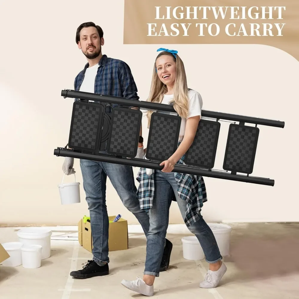 Step Ladder Folding Step Stool, Portable Sturdy Steel Ladder Stool for Adults with Anti-Slip Wide Pedals Home Outdoor Kitchen