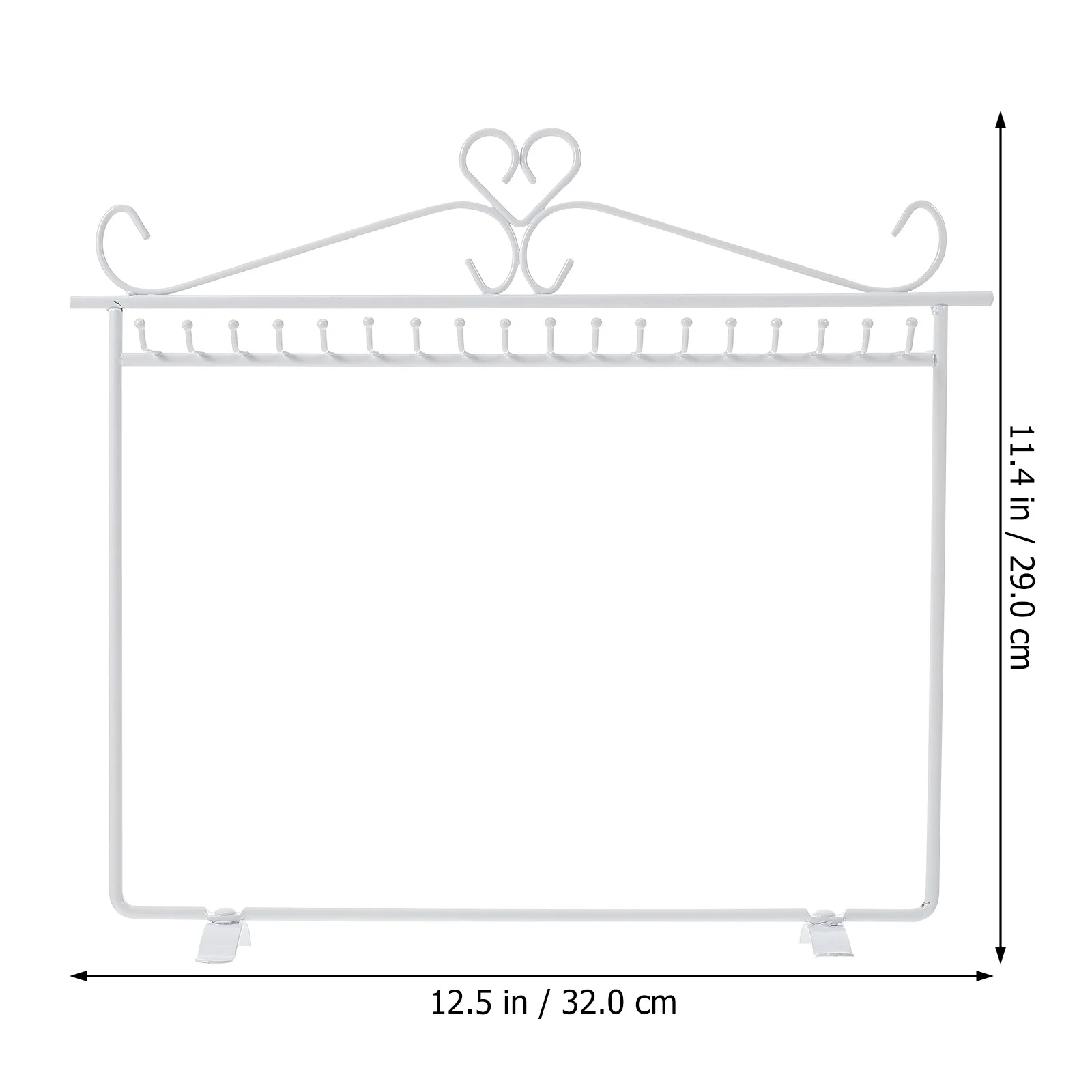 

1pc Necklace Display Iron Craft Jewelry Holder Desktop Storage Multi-Slot Necklace Holder Organizer Multi-Slot Shelf For Jewelry