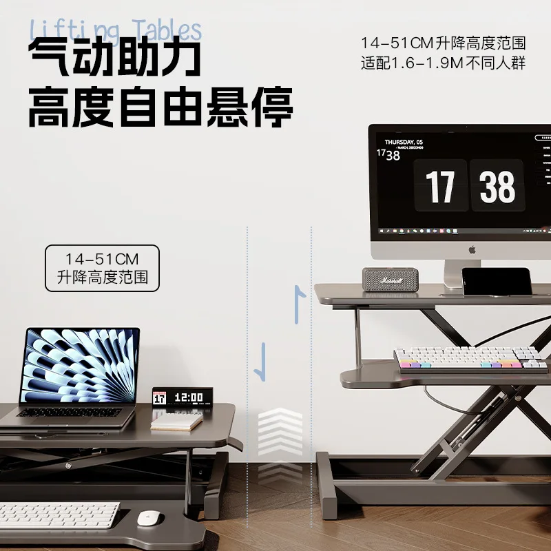 Computer monitor raised frame Standing office station Desktop raised frame Notebook solid wood support shelf
