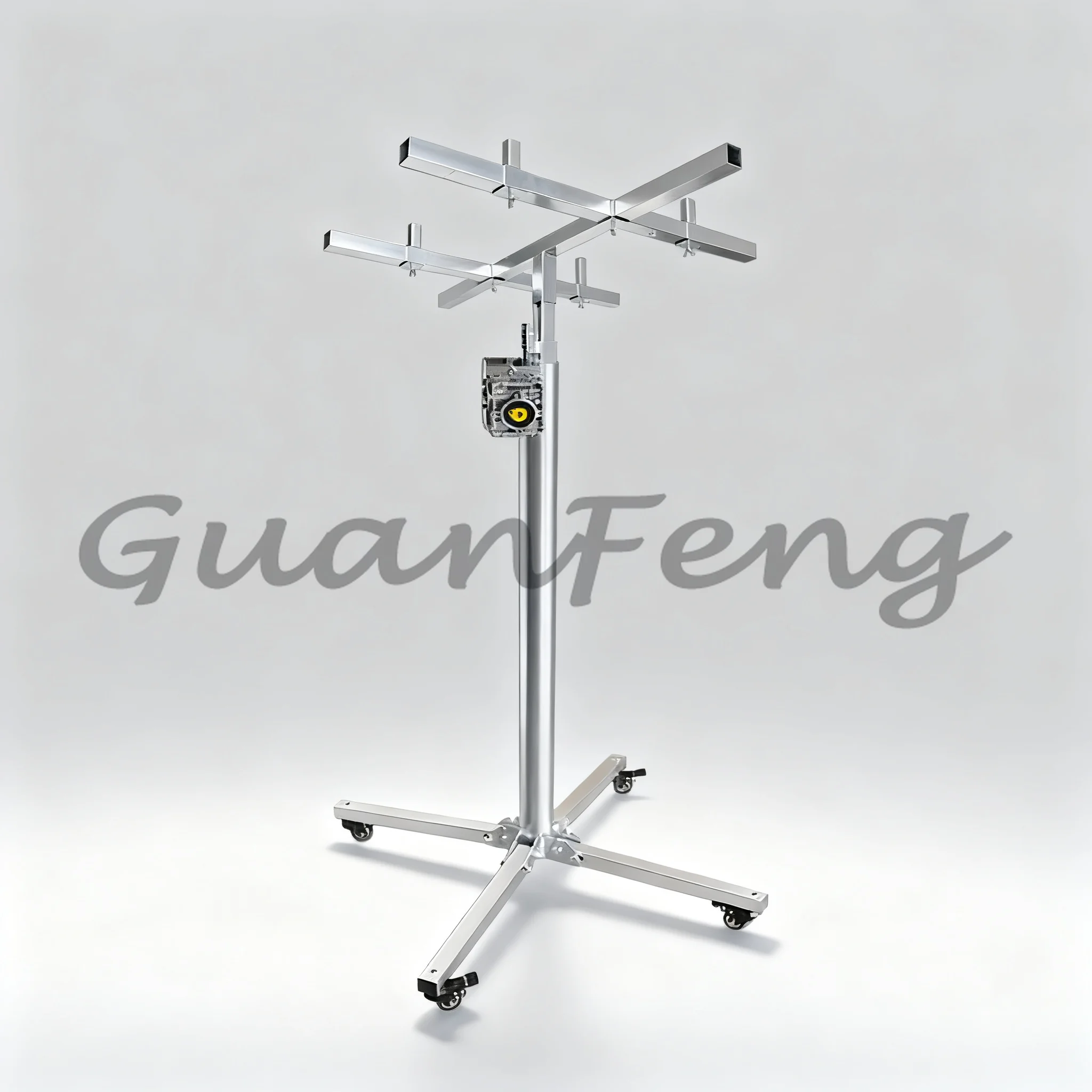 Electric & Manual Air Duct Lifting Bracket, Thickened Foldable HVAC Installation Support Tool, 2.5-4M Adjustable Length