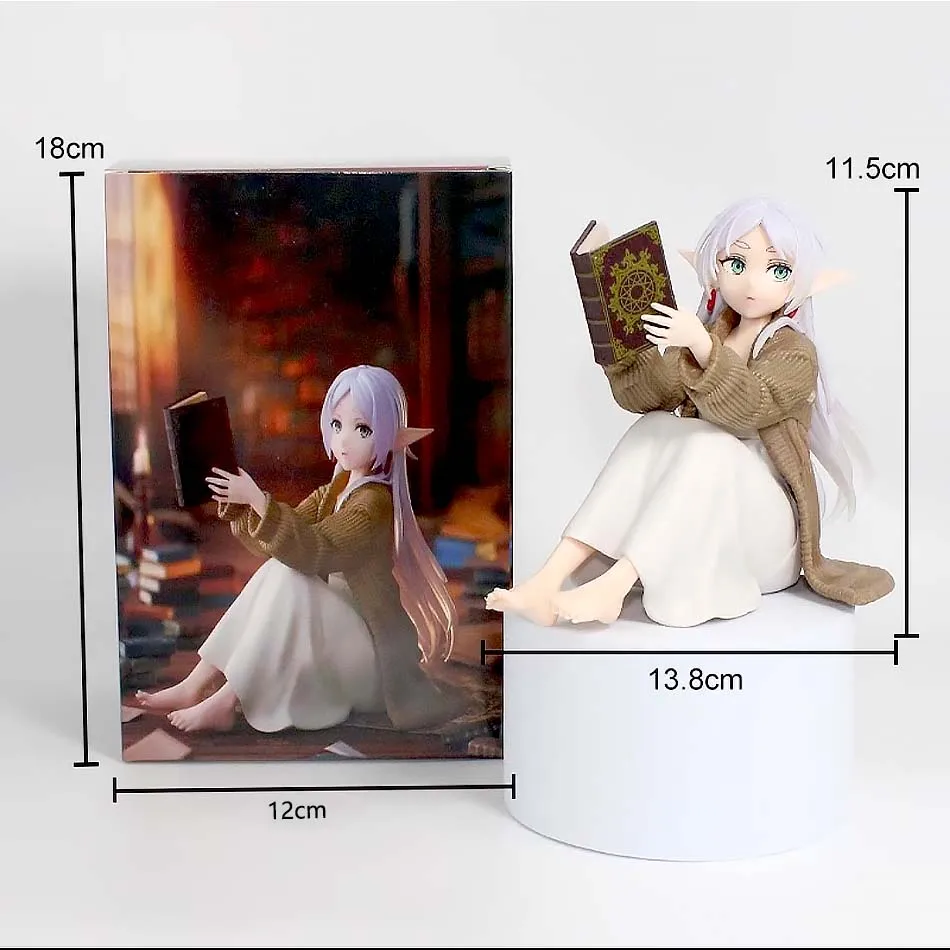 Frieren Beyond Journey's End Frieren صندوق الكنز يجلس الموقف أرقام جمع أرقام نموذج اللعب الوحش أنيمي الشكل لعبة #6