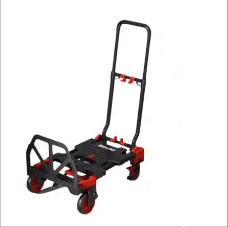 Flat car, household folding handcart, trailer, shopping cart, portable silent commercial transport vehicle