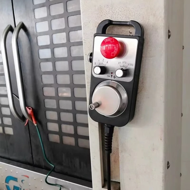 4-Axis Electronic Handwheel MPG Manual Pulse Generator Rotary Encoder Emergency Stop for CNC Milling Machine