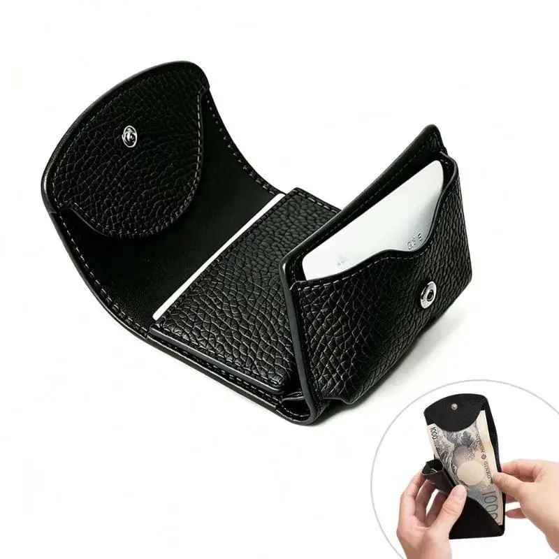 Mini Kurze PU-Leder Damen-Geldbörse Minimalistisch Mehrere Kartenfächer Münzbörse Weiche Haptik Mehrfarbig Tragbare Kleine Clutch Geschenk für Mädchen – Detail 7