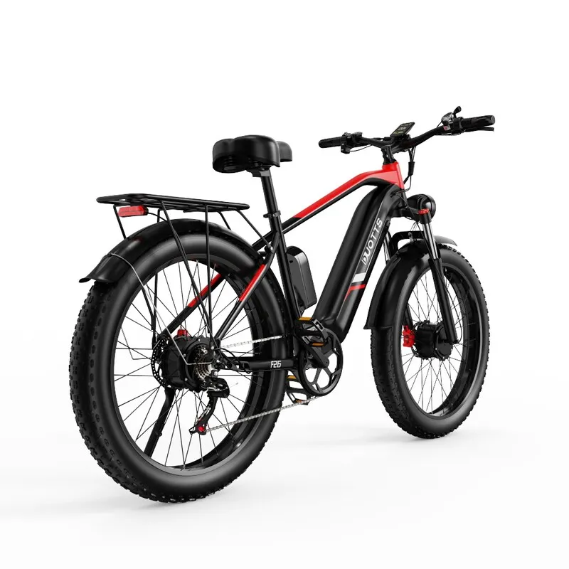 DUOTTS F26 26*4.0 Inch Fat Tire Electric Bike, 750W*2 Dual Motors, LG 17.5Ah Battery