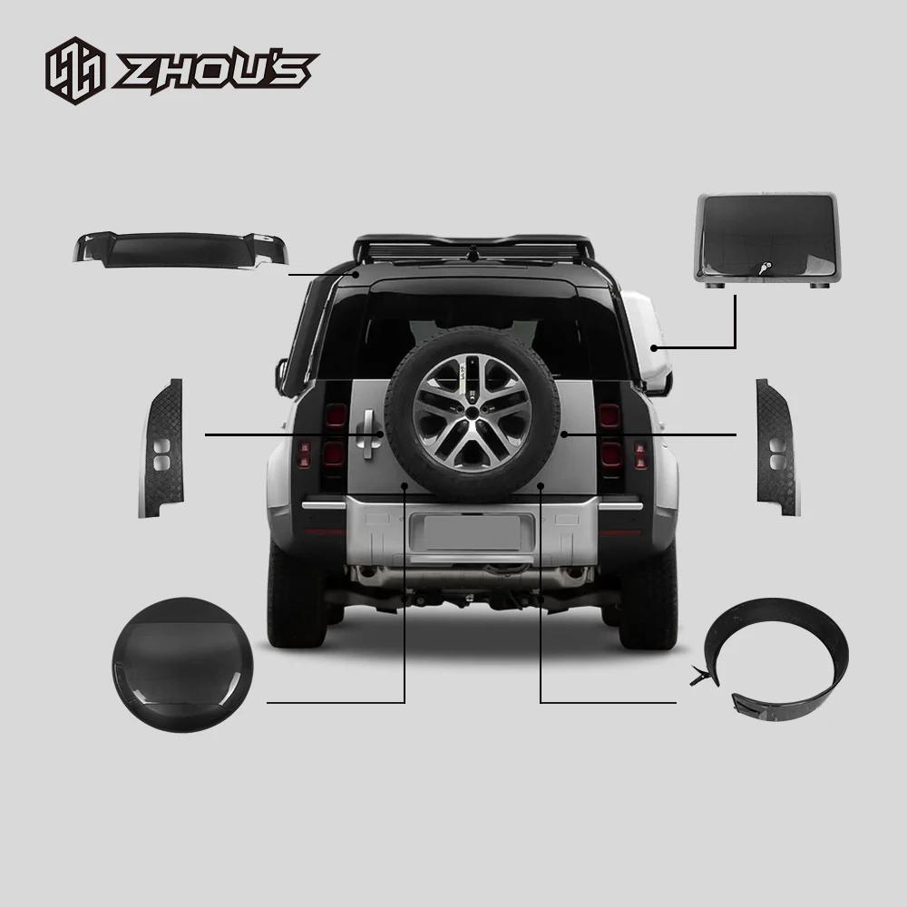 

Automotive Parts Spoilers Engine Bonnet Customized Car Accessaries Dry Carbon Fibre Body Kit for Land Rover Defender Body Kit
