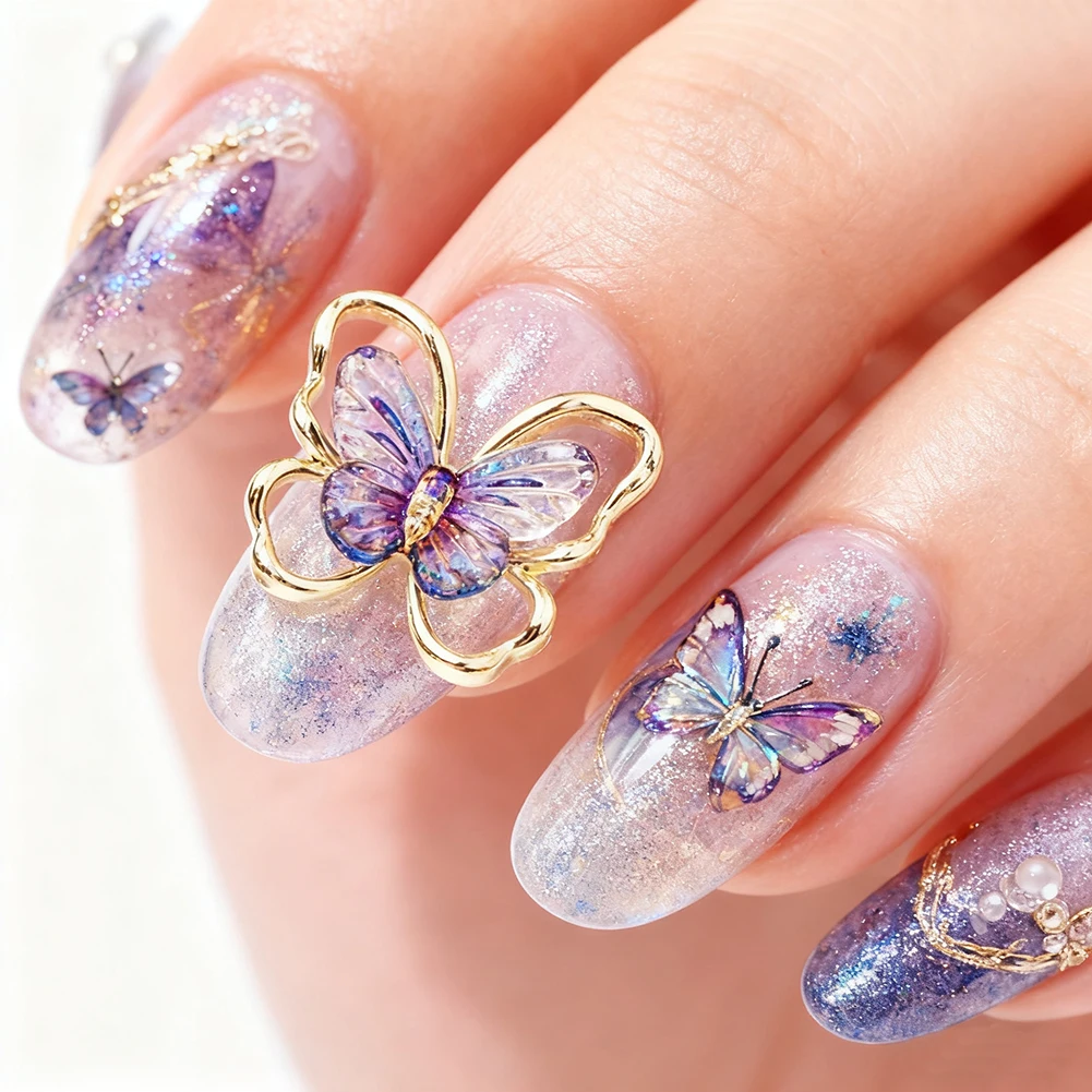 

10pcs 3D Butterflies Nail Decoration Nail Jewellery Sparkly Butterfly Nail Art Craft DIY Nail Accessories Manicure Makeup