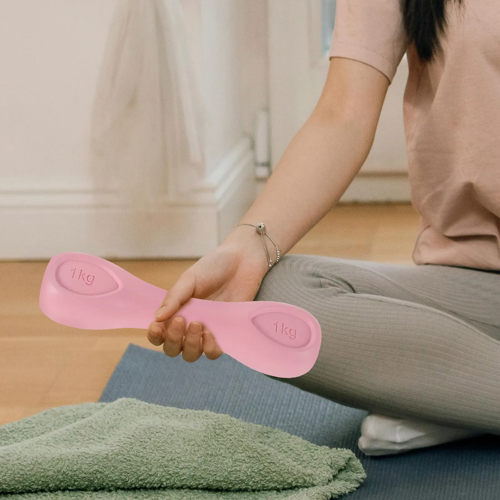 2 قطعة الدمبل للسيدات خفيفة الوزن غير قابلة للانزلاق للمنزل الصالة الرياضية تجريب بيلاتيس تدريب القوة الذراع التنغيم ممارسة #5