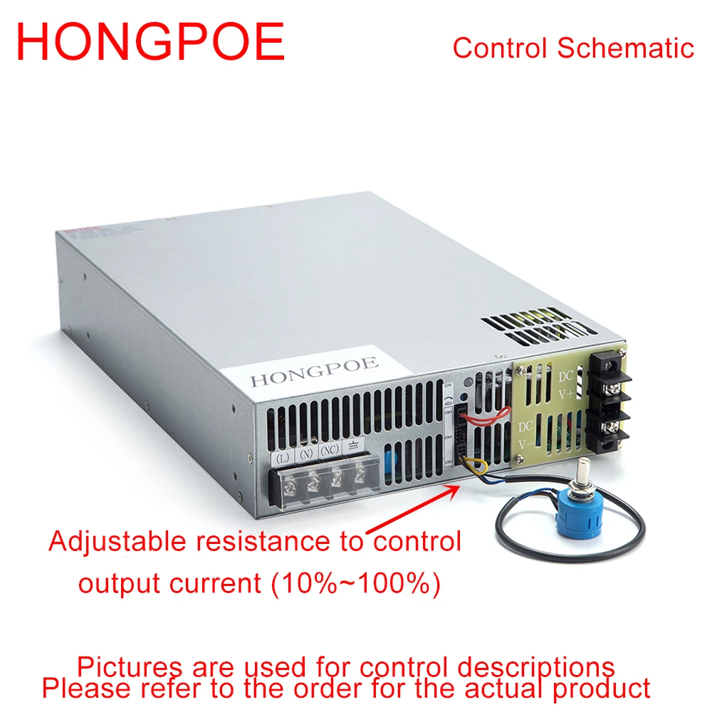 Imagem -04 - Fonte de Alimentação 400v 0400vdc Potência Ajustável 05v Sinal Analógico Plc Controle 220v Ac-dc 400v 1500w Smps de Alta Potência