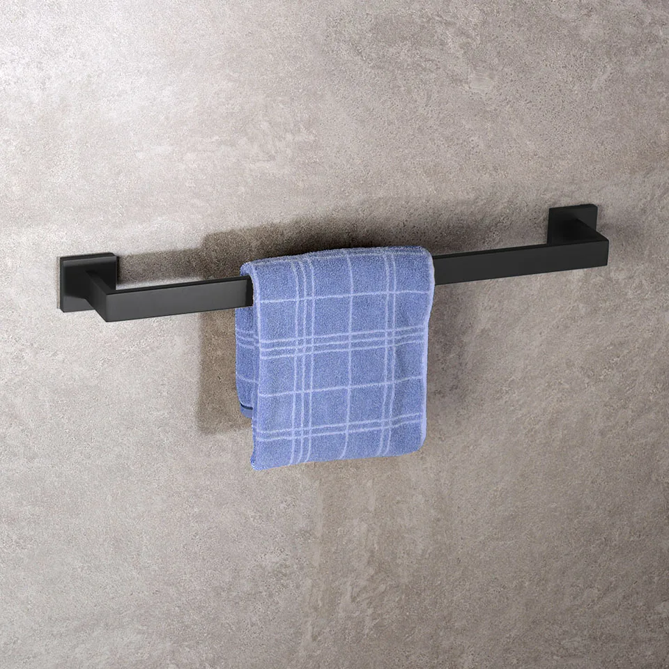 Matte Black Bathroom Hardware 304 Stainless Steel Towel Rack Toilet Paper Holder Liquid Soap Holder Towel Bar Toilet Accessories