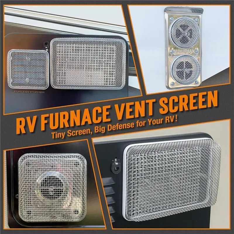 شاشة تنفيس الفرن ABBY-RV، غطاء فتحة تهوية سخان لشاشات التخييم تتضمن أداة التثبيت ومطاط السيليكون #2