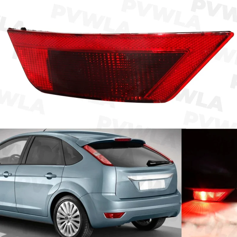 

For Ford Focus 2008 2009 2010 2011 2012 Left Side Rear Bumper Reflector Light Lamp With Halogen Bulbs Car accessories