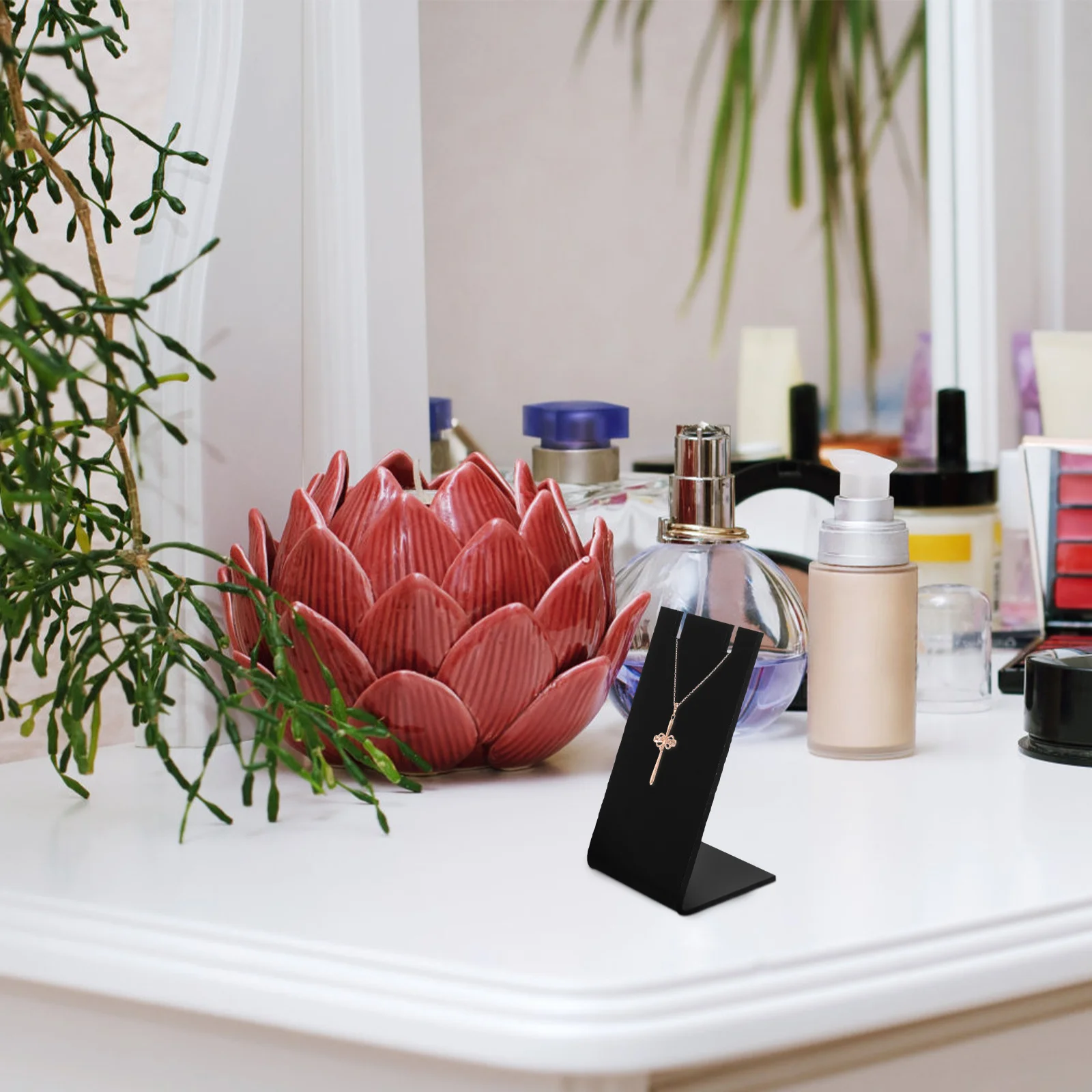 

2 Pcs Acrylic Earring Holder Bracelet Stands Showcase Jewelry Display Necklace for Store