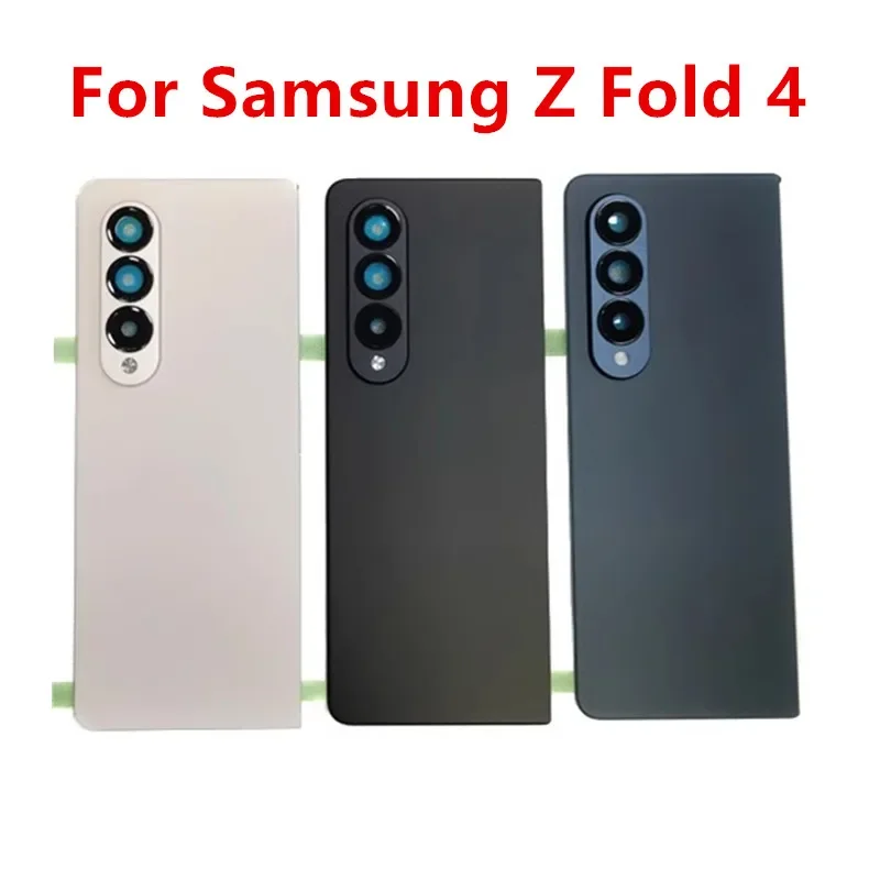 Fold4 Housing For Samsung Galaxy Z Fold 4 F936 Glass Battery Back Cover Repair Replace Door Phone Rear Case + Camera Lens