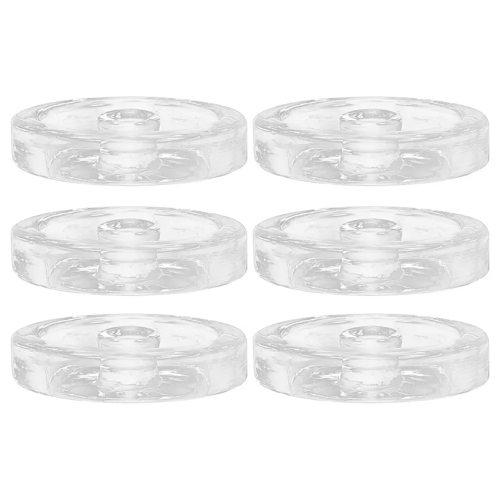 6Pcs Jar Fermentation Weights Glass Clear Small Fermenting Weight for Pickle Canning Sauerkraut Craft Beer Wine Wide Mouth