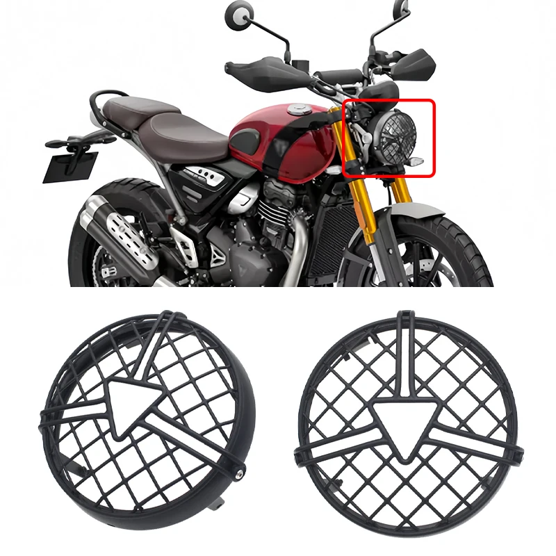 Motorcycle For Bonneville T100 T120 Street Scrambler Scrambler400X 900 Front Headlight Grill Cover Headlamp Frame