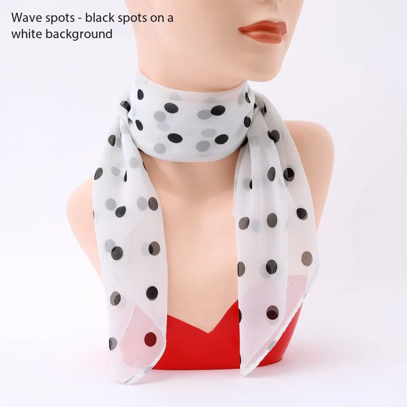 

Scarf Summer Thin Women's Sunscreen Neck Protection Small Neck Wave Point Long Scarf Cotton Scarf Spring/Summer 2026 New