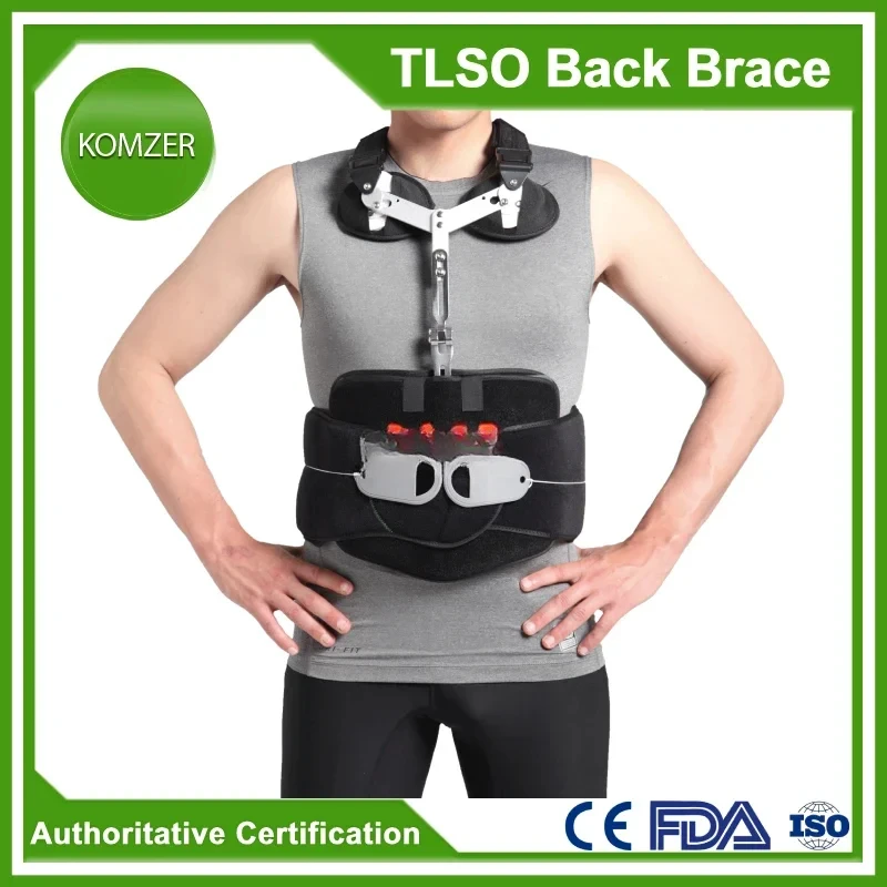 Komzer TLSO Back Brace - Thoracic Lumbo Sacral Orthosis Support Scoliosis Brace, Universal