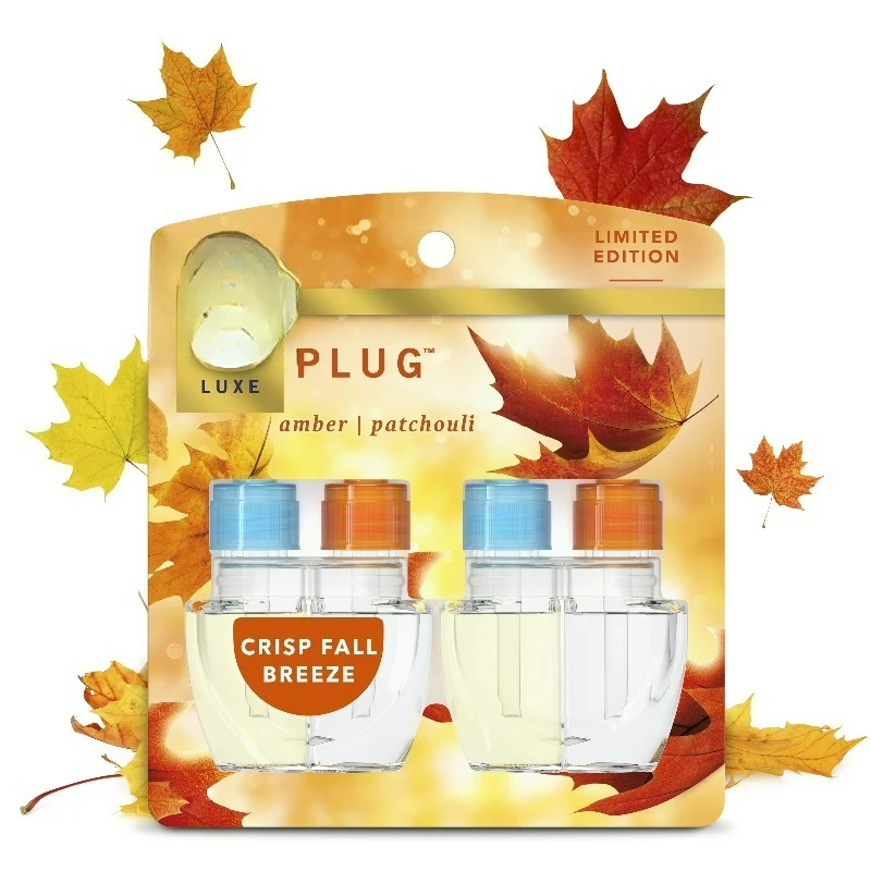 

Plug Refill Odor-Fighting Air Freshener Crisp Fall Breeze Scent, 2 Count, 0.87 fl oz Each