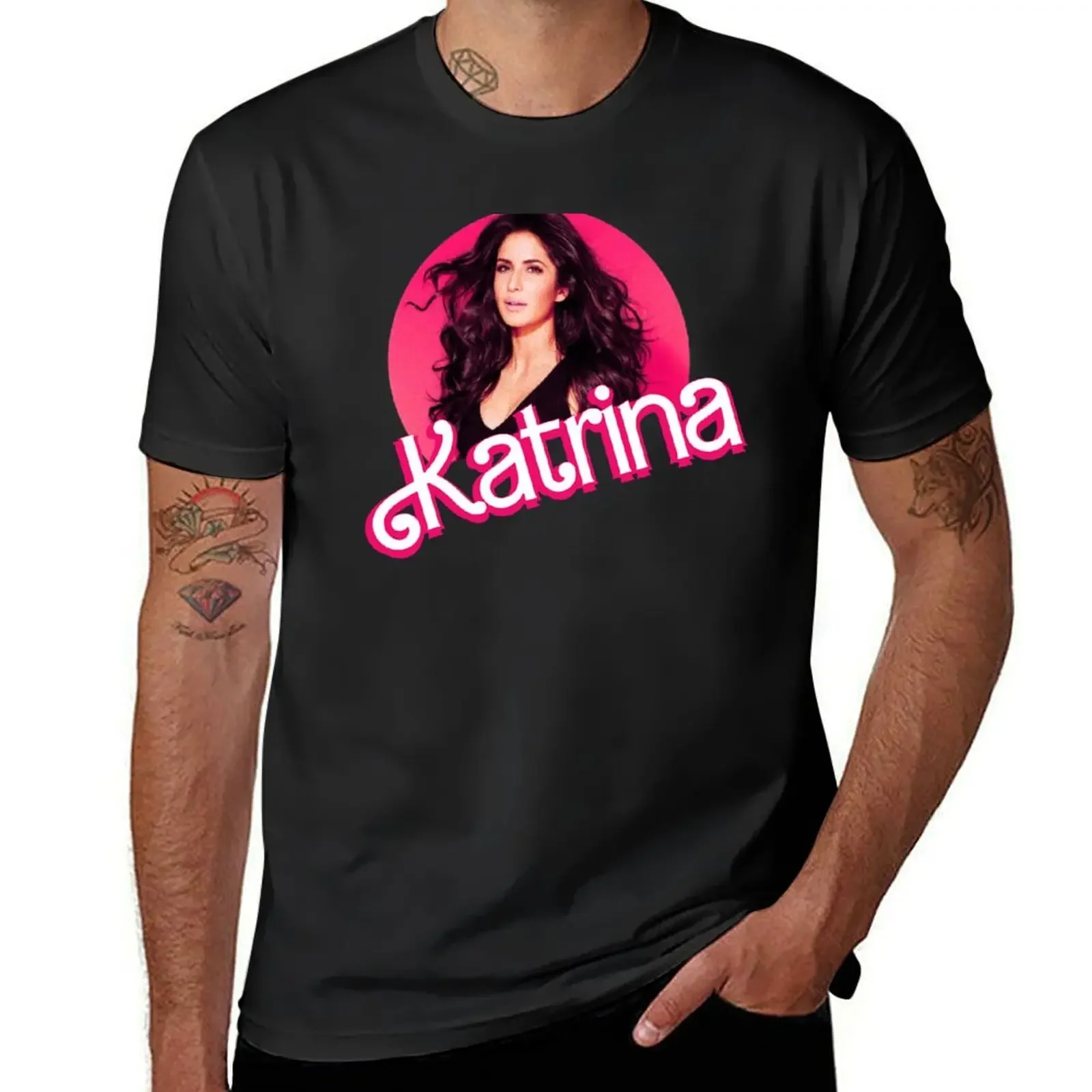 Katrina Logo T-Shirt plain Short sleeve tee oversized oversized t shirts for men