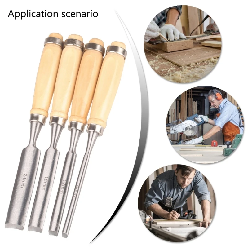 4pcs Carpenter Gravure Woodworking sculpture Carpenter