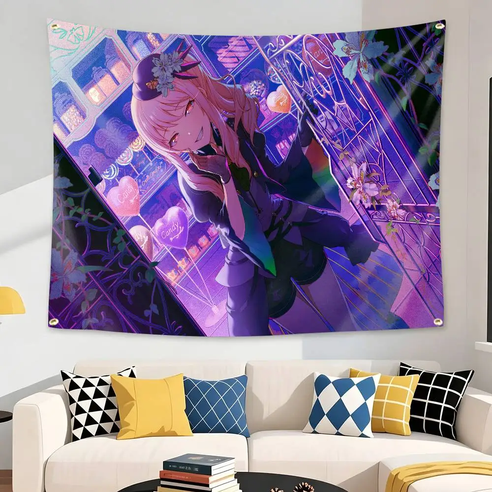 N25 A-Akiyama Mizuki HD-Printed Flag Tapestry Banner for Bedroom Living Room Outdoor Camping Custom Supported
