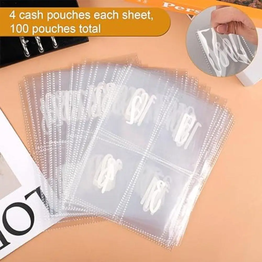 

100 Slots Money Stuffing Folder Envelope With Labels 100 Days Couple Savings Challenge Notebook Loose Page Envelope Challenge