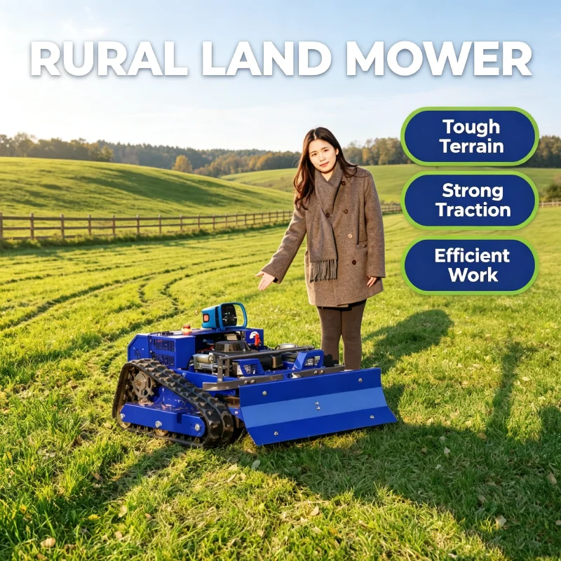Customized CE EPA Tracked Crawler RC Lawn Mower Lithium Battery Operated All?Terrain Robot Mower For Pasture Land