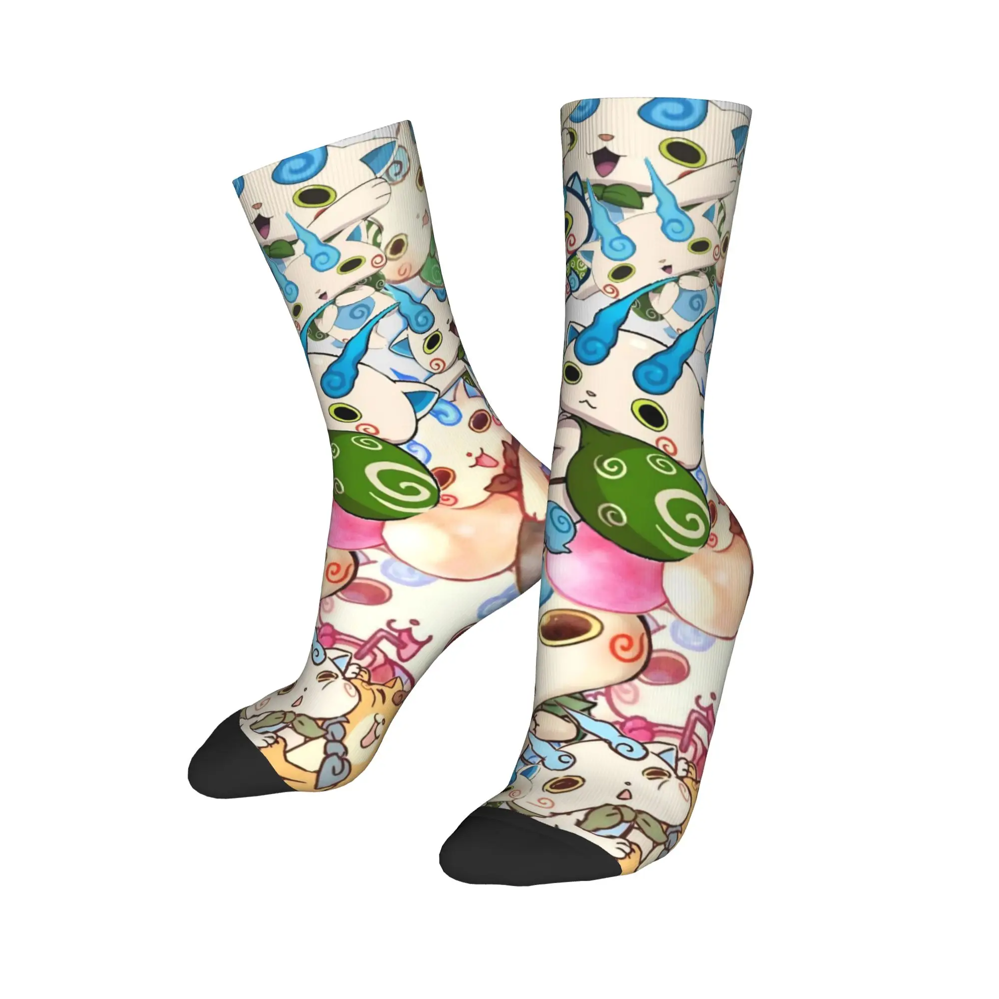 Winter Warm Colorful Unisex Yokai Watch Game Socks Jibanyan Robonyan Shogunyan Non-slip Basketball Socks
