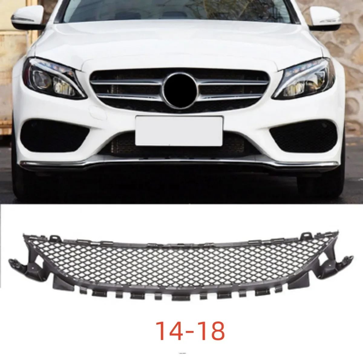 

Front Bumper Grill Grille Radiator Racing rille for Mercedes Benz C-Class W205 C180L C200 C260 C300L