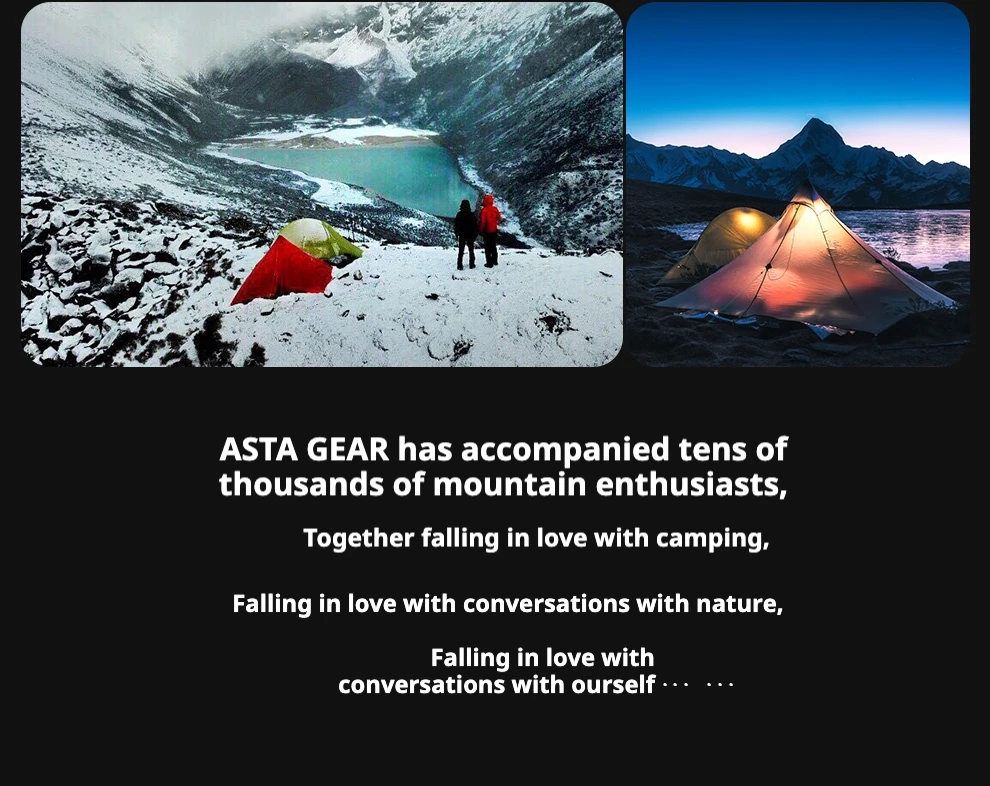 ASTA GEAR Yunshan 1-Doppelschichtzelt – Ultraleichtes, mit Silikon beschichtetes Einzelzelt für Bergsteigen, Wandern und Schneemontage – Detail 20
