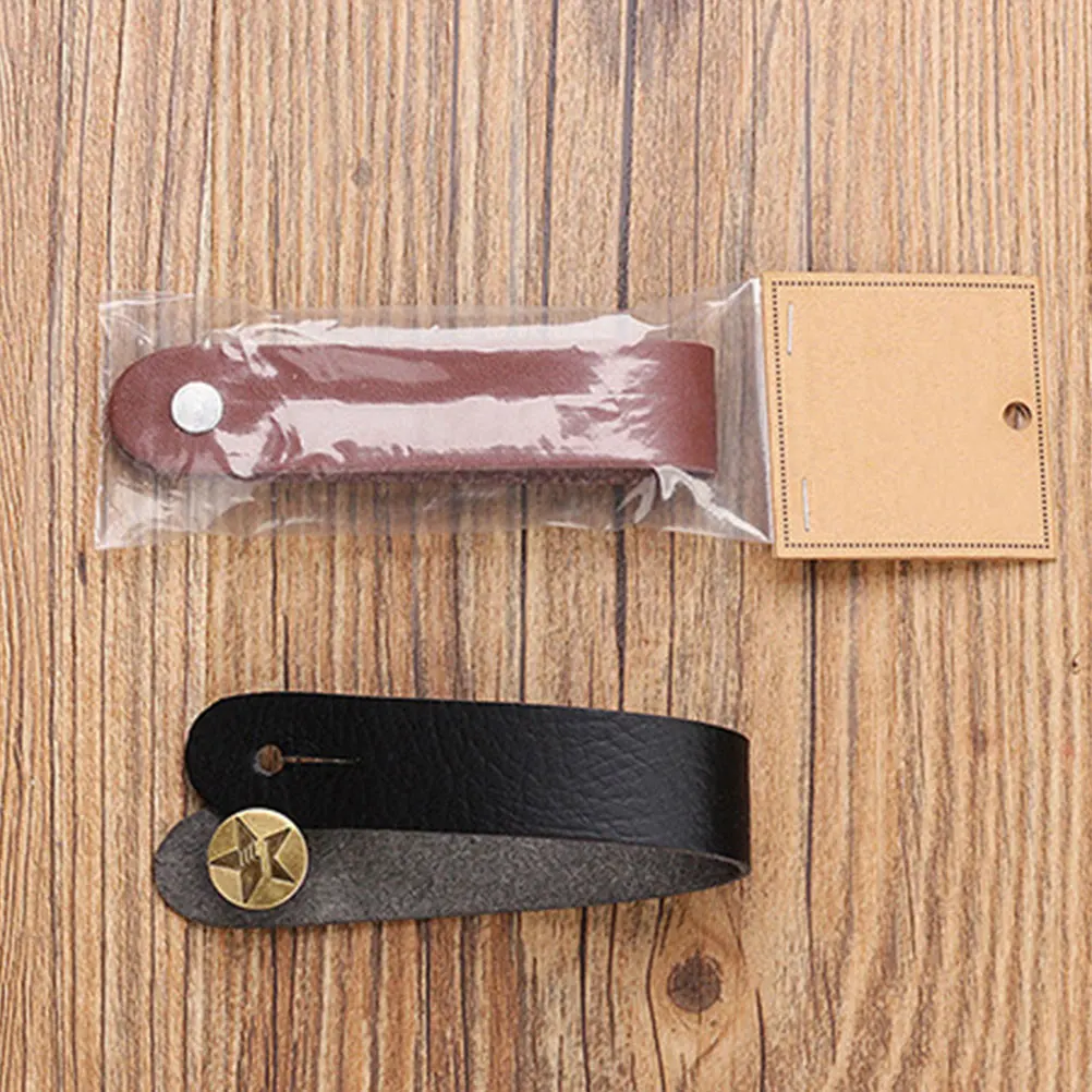 

4 Pcs Headband Strap Guitar Headstock Straps Neck Filling Tie Brown Acoustic Button Man